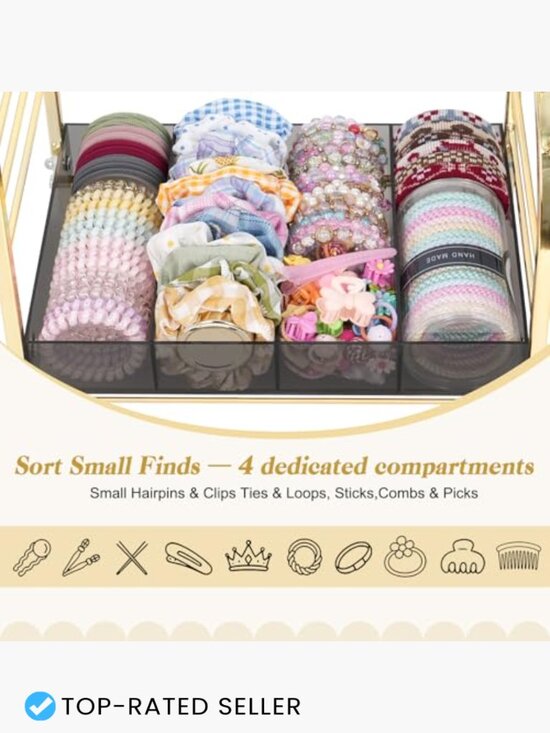 Hair Accessories Organizer Versatile Acrylic Headband Holder Stand Scrunchies main image 4